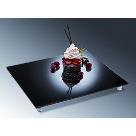 glass platter GN 1/1 MIRROR BLACK glass black  H 30 mm product photo