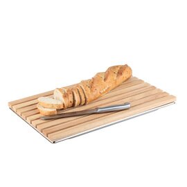 bread cutting board wood  • cutting grid|drip tray | 530 mm  x 325 mm  H 20 mm product photo