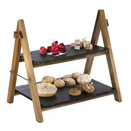 serving rack slate black brown | 365 mm x 265 mm H 340 mm product photo  S