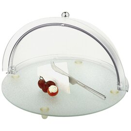 buffet set plate|lid plastic glass with domed hood Ø 380 mm  H 230 mm product photo