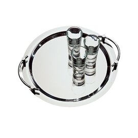Tray ambience, stainless steel, round, Ø 48 cm, with chrome handles, stackable product photo
