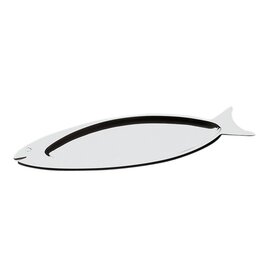 fish plate stainless steel shiny oval  L 660 mm  x 225 mm  H 20 mm product photo