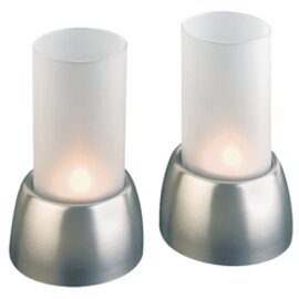 lantern 1-flame with tea light glass stainless steel matt  Ø 75 mm  H 125 mm | 2 pieces product photo