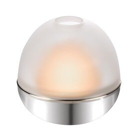 lantern BALL 1-flame with tea light glass stainless steel shiny satined  Ø 120 mm  H 115 mm product photo