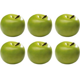 artificial food for decoration apple plastic green | 6 pieces product photo