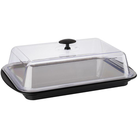 Thermo Tablett-Set plastic stainless steel | 6-part black transparent stainless steel coloured coolable product photo