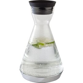 carafe Cool glass stainless steel chromed 1400 ml H 270 mm | with spout|foot|cold pack product photo