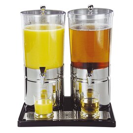 Double juice dispenser &quot;ECONOMIC DUO&quot; BLACK, 2 x 6 ltr. CNS 18/10 / acrylic (floor plate black) product photo