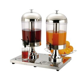 juice dispenser DUO INOX STAR coolable | 2 containers 2 x 8 ltr  H 550 mm product photo