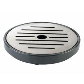 10853 drip tray for beverage dispenser, 2 parts, dishwasher-safe, diameter 9.5 cm, h 1.5 cm, grey product photo