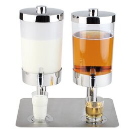 juice dispenser|milk dispenser DUO SUNDAY coolable | 2 containers 2 x 6 ltr  H 480 mm product photo