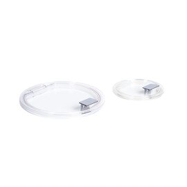 bowl with lid 2500 ml polycarbonate melamine transparent white Ø 230 mm  H 105 mm product photo