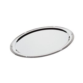 meat serving platter|vegetable plate PROFI LINE stainless steel relief rim shiny oval  L 500 mm  x 360 mm  H 26 mm product photo
