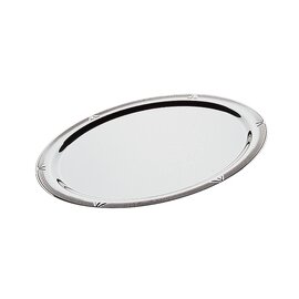 CLEARANCE | meat serving platter|vegetable plate PROFI LINE stainless steel relief rim shiny oval  L 500 mm  x 360 mm  H 26 mm product photo