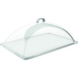 GN dome cover  • GN 1/1 SAN ABS clear transparent closed  L 540 mm  x 330 mm  H 200 mm | chrome-plated handle product photo