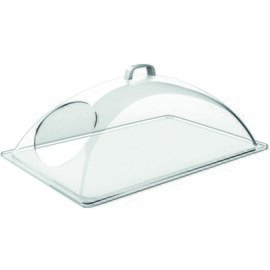 dome hood  • GN 1/1 SAN ABS clear transparent  L 540 mm  x 330 mm  H 200 mm | chrome-plated handle product photo