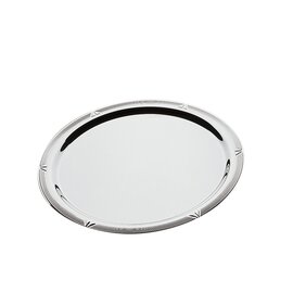 meat serving platter|vegetable plate PROFI LINE stainless steel relief rim shiny Ø 380 mm  H 26 mm product photo