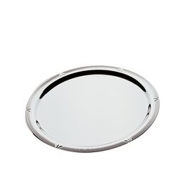 meat serving platter|vegetable plate PROFI LINE stainless steel relief rim shiny Ø 480 mm  H 26 mm product photo