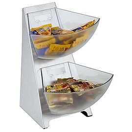 multi rack stainless steel plastic | 2 shelves with 3-part | 190 mm  x 240 mm  H 280 mm product photo