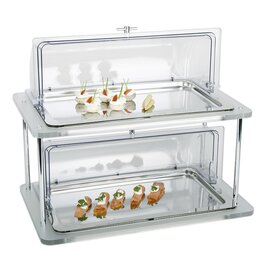 buffet showcase GN 1/1 DOPPELDECKER 16-parts plastic stainless steel  L 610 mm  B 380 mm  H 520 mm product photo