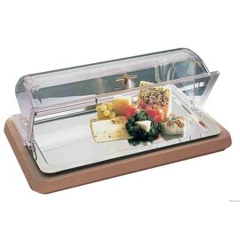 TOP FRESH SET GN 1/1, 18/10 stainless steel / beechwood, 5 pcs. Cooled, approx. 59 x 39 x 21.5 cm, roll top cover with gold handle product photo