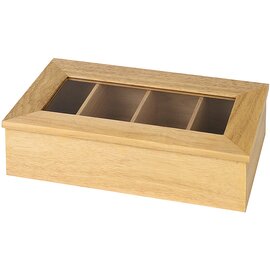 tea box bright with lid 4 compartments 335 mm  B 200 mm product photo