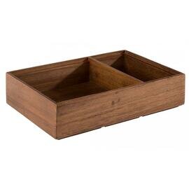 wooden box WOODY 2 compartments  L 225 mm  B 150 mm  H 55 mm product photo