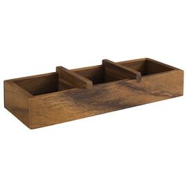 wooden box brown | 3 compartments product photo