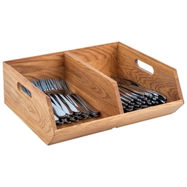 buffet box H 125 mm oak wood 2 compartments product photo  S