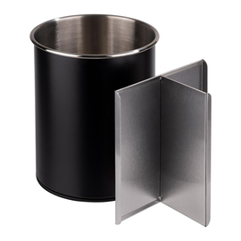 cutlery container stainless steel black rotatable product photo  S