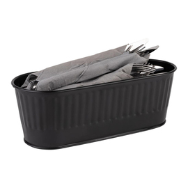 cutlery containers | table basket stainless steel black product photo  S