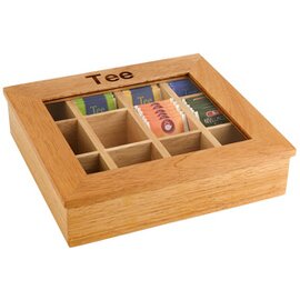 tea box bright with lid 12 compartments 310 mm  B 280 mm product photo