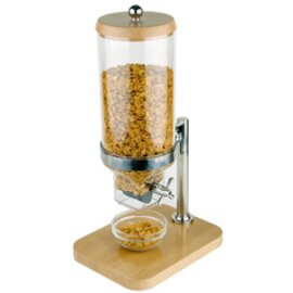 Cereal dispenser &quot;CLASSIC WOOD&quot;, wood version with stainless steel, removable container, capacity 8 liters ca 35 cm x 26,5 cm x H 68 cm product photo
