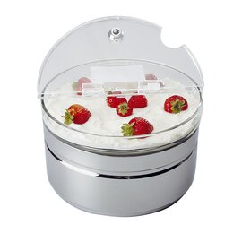 cooling bowl TOP FRESH with lid 2500 ml glass stainless steel base|bwl|lid|battery round Ø 230 mm H 140 mm product photo