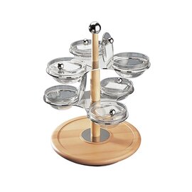 Jute-Etagère, beech (water resistant), rotatable, 3-stage, 13-piece, approx. Ø 38 cm, H 50 cm product photo
