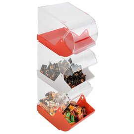 multi-purpose container plastic transparent white | 1 shelf | 230 mm  x 145 mm  H 150 mm product photo