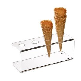 Ice cream cone stand acrylic suitable for 4 ice cream cones | 245 mm  x 95 mm  H 90 mm product photo