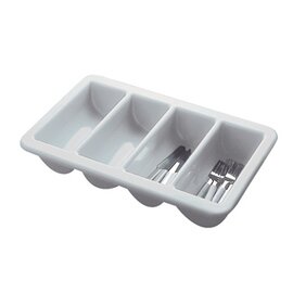 cutlery container GN 1/1 white 4 compartments  L 530 mm  H 100 mm product photo