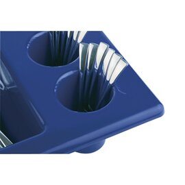 Cutlery set GN 1/1, 6 recesses, plastic, blue, stackable, dishwasher safe, stable and robust, approx. 53 x 32,5 x 10 cm product photo