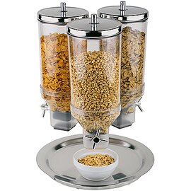 cereal dispenser turning stand ROTATION 3 x 4.5 ltr  Ø 380 mm  H 540 mm product photo