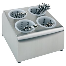 cutlery container 4 compartments with quivers  Ø 100 mm  L 300 mm  H 200 mm product photo