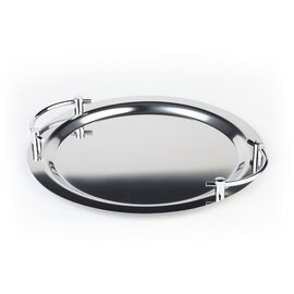 Tray ambience, stainless steel, round, Ø 38 cm, with chrome-plated handles, stackable product photo