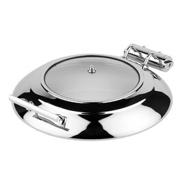 12390 Edelstahldeckel mit Glaseinsatz zu Chafing Dish, rund, "GLOBE" product photo