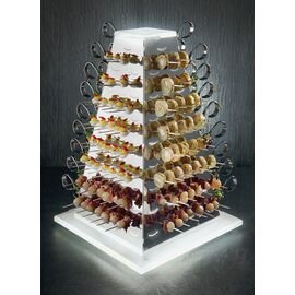 Illuminated buffet pyramid Set &quot;Large&quot;, 108 slots for spoons and 168 holes for skewers, with mains operation product photo