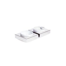 bowl S base|bowl plastic stainless steel white insulating square product photo