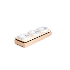 bowl board S 9-part plastic wood white with domed hood Ø 140 mm  L 530 mm  x 176 mm  H 85 mm product photo