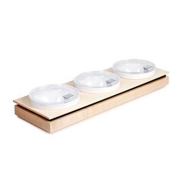 bowl board L 9-part plastic wood white  L 795 mm  B 265 mm  H 85 mm product photo