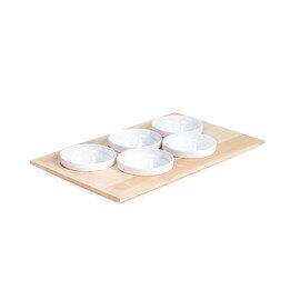 bowl module set 1 GN 1/1 6-part plastic wood maple coloured  L 530 mm  B 325 mm  H 65 mm product photo