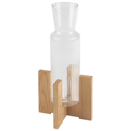 Pedestal for glass carafe made of oak wood (waterproof lacquered), suitable for glass carafes DOTS and LINES product photo  S