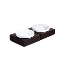 bowl L base|bowl|lid plastic wood wenge coloured white square product photo